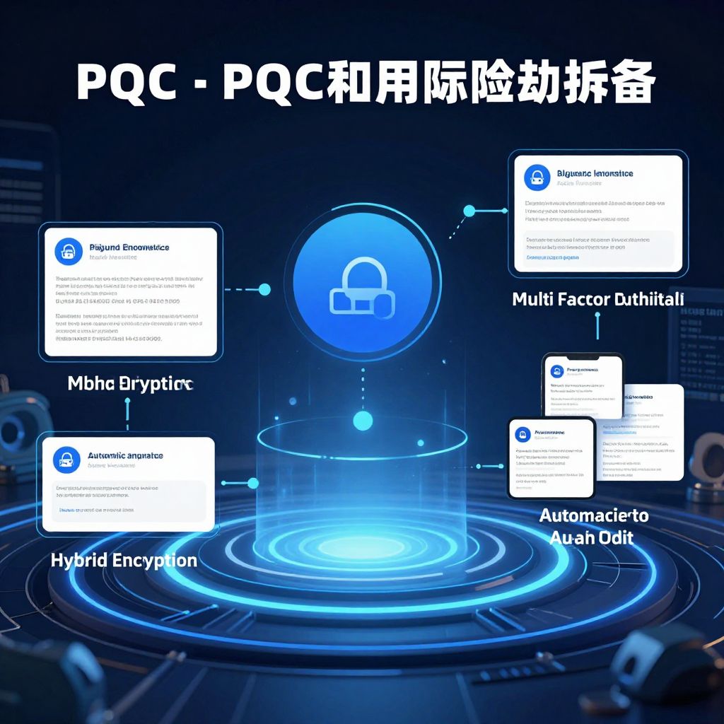 PQC와 생체인증의 단계적 도입 및 미래 개선 방향을 나타내는 이미지