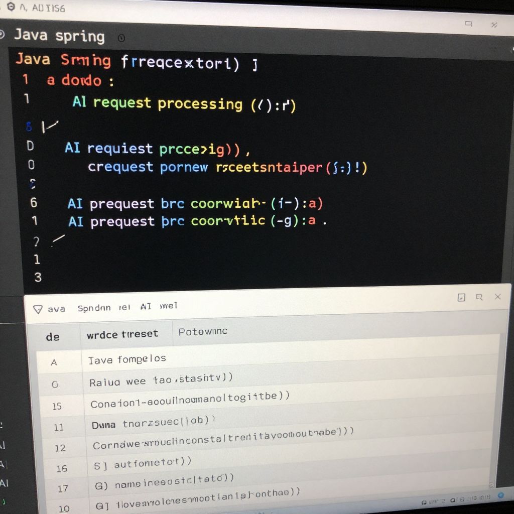 Java Spring을 이용한 AI 핀테크 서비스 코드와 로그 테이블 예시